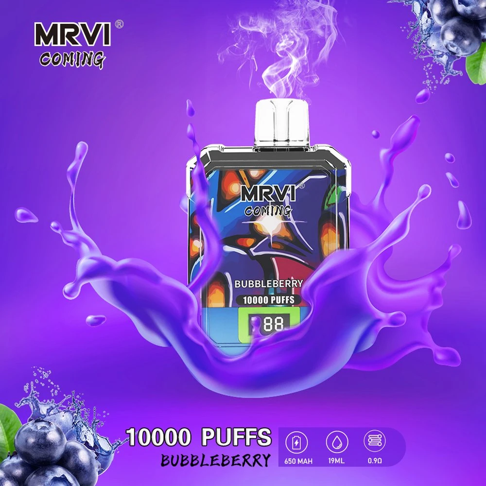 Nouveau design de bouffée de cigarette électronique jetable 10000 19ml Pod Mrvi Vape jetables Pen venant 10000 Puff bar avec écran LED