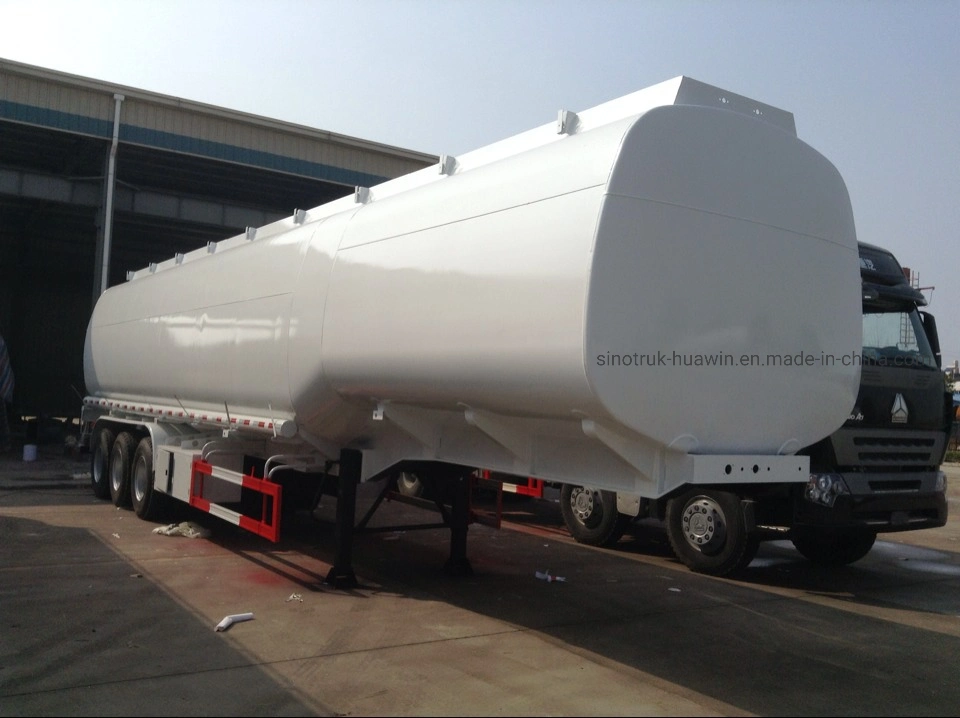 3 Axls 40 Cubic Carbon Steel Fuel Tank Petrol Tank Semi Trailer