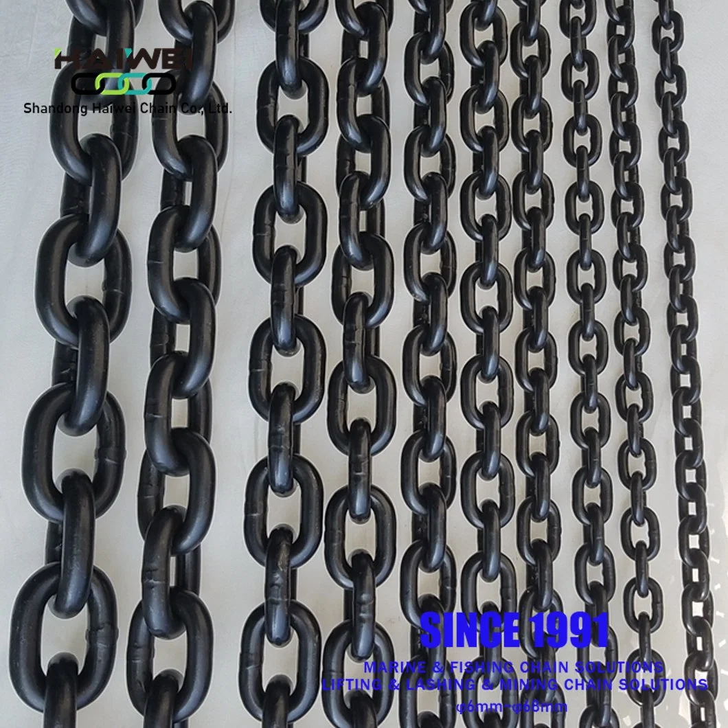 Durable High Test Level B 20mn2 14*50/18*64 Black Painted Mining Link Chain for Coal Mining with Good Feedback