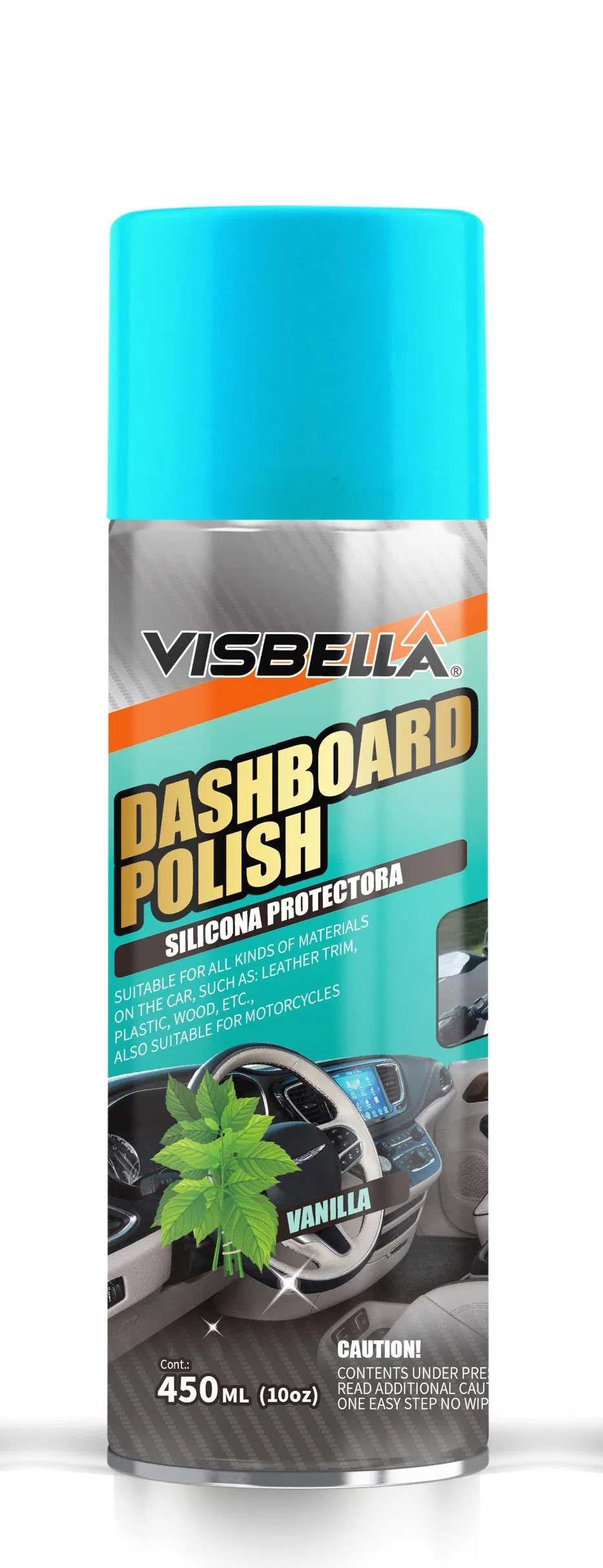 Visbella Lemon Dashboard Wax Spray / Leather Wax / Dashboard Polish 450ml