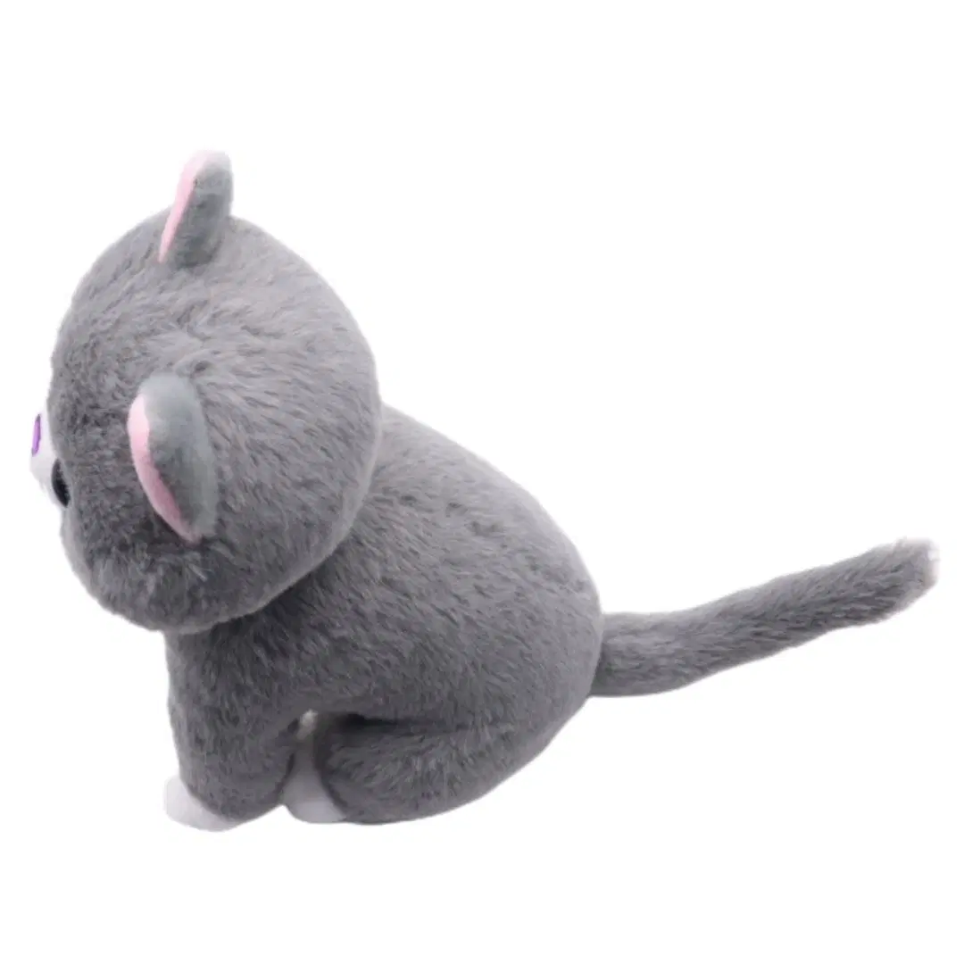 Lindo juguete gato animales en casa de realismo 24cm (H) gris sentado Gato de peluche suave felpa juguetes para niños