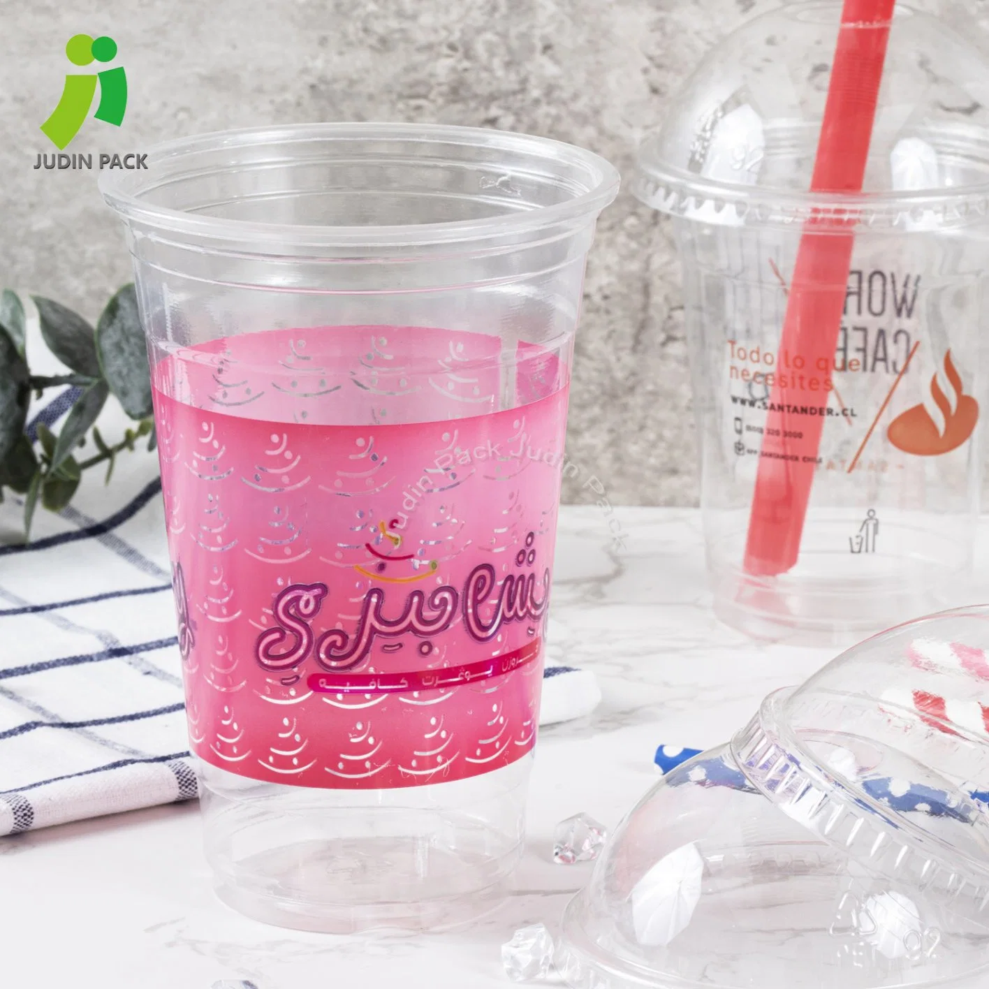 High quality/High cost performance Disposable Cold Hot Drink Plastic Cups 500ml/700ml Transparent Milk Tea Coffee Juice Packaging Cup with Lid