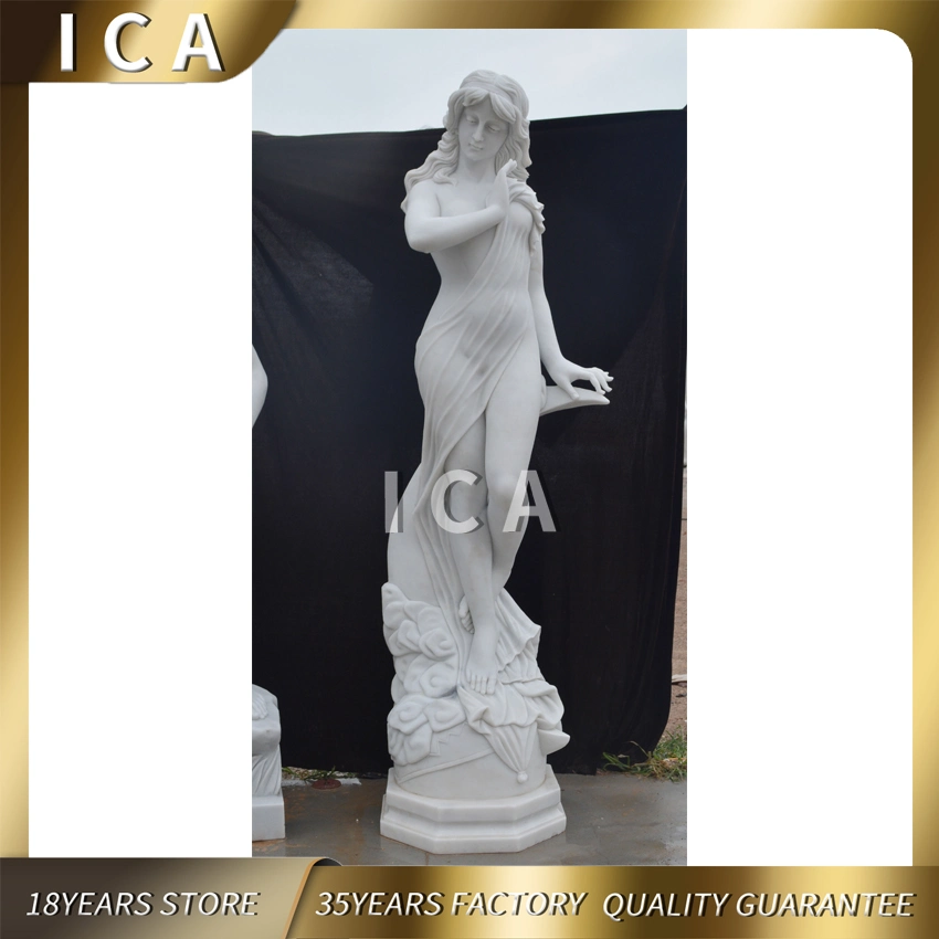 Life Size Outdoor Garden Marble Nude Woman Summer Sculptures