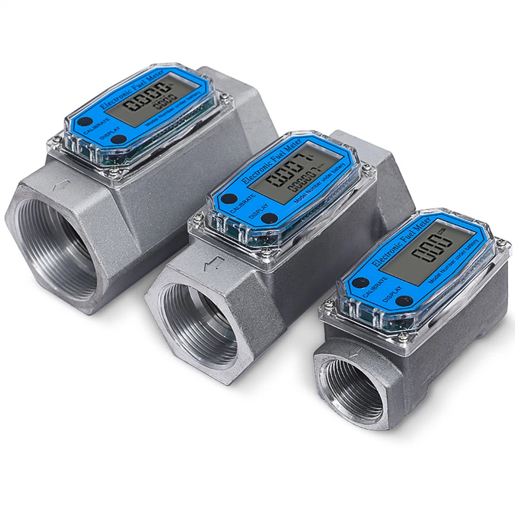 China Made Industrial Aluminum Smart Cheap 2 Inch150 Lpm Digital Water Turbine Diesel Fuel Flowmeter Flow Transmitters