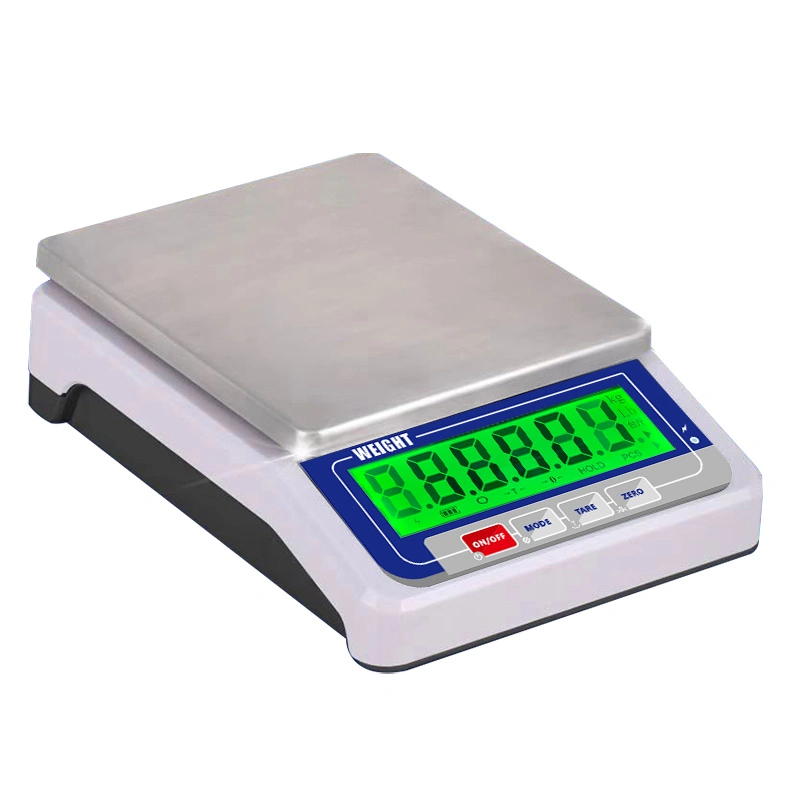 30kg 1gabs Plastic 2pieces of Adjustable Foot 6 Digits LCD Option RS232 Weighing Scale (Z001)