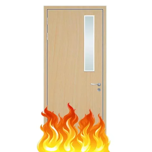 Cheap Price Prehung Wooden Internal Door Primer HDF Timber Doors with Metal Steel Frame