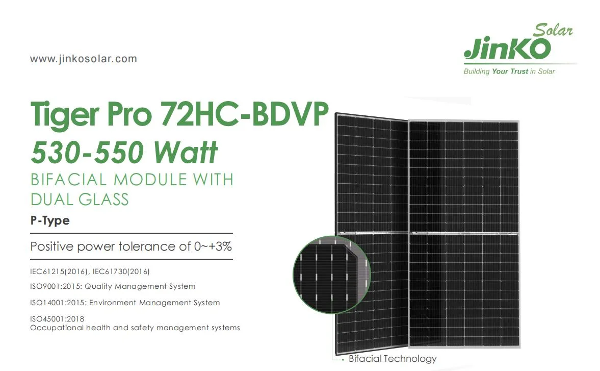 Jinko Stock Panel Solar 540W Half Cut Mono House Solar Bedienfelder