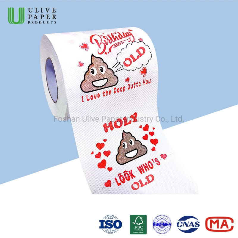 Custom Made Prints Funny Merry Christmas Birthday Pattern Holiday Decoration Toilet Paper Roll Tissue