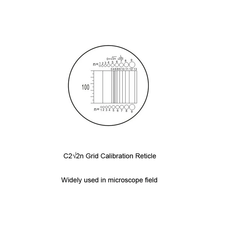 Optical Glass C1 - C7 Microscopio ocular reticulado Cruz Graticula Ocular micrométrico diapositiva de calibración de rejilla para la medición