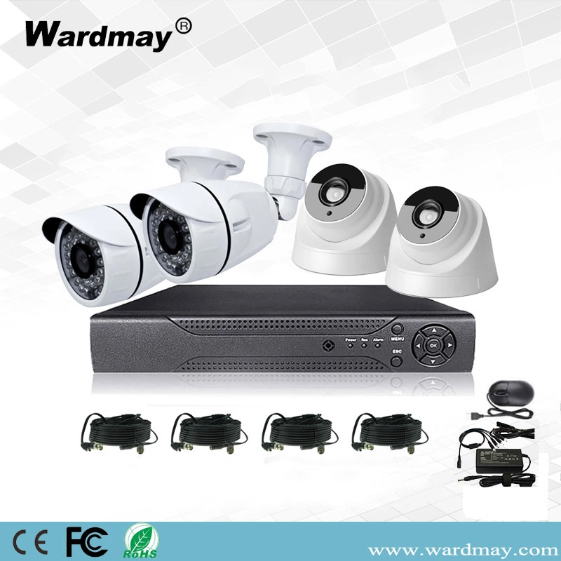 Камера видеонаблюдения 4CH 4MP для наружной установки с системой DVR PoE Комплект сетевого видеорегистратора