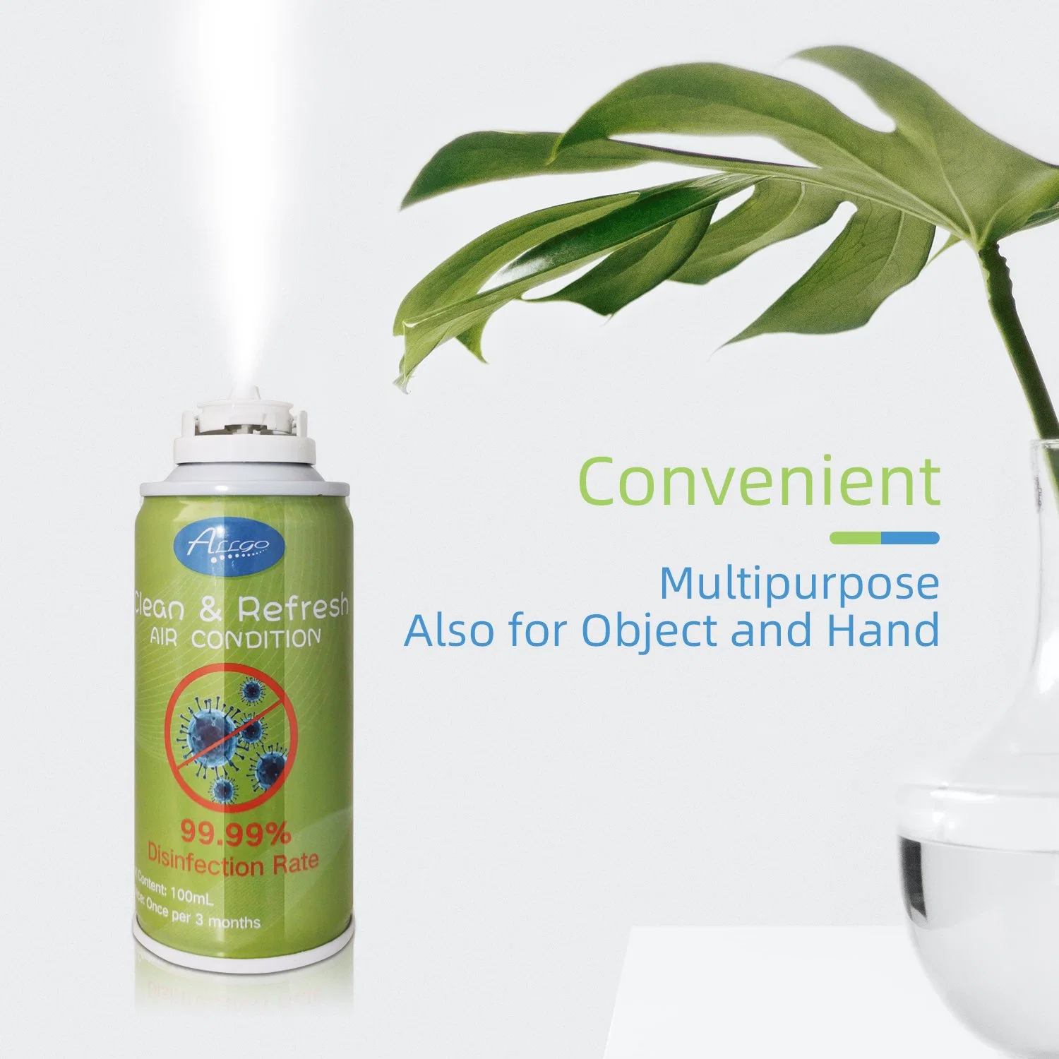 100ml Allgo Clean & Refresh Air Condition Disinfection Rate 99.99% Disinfectant Spray