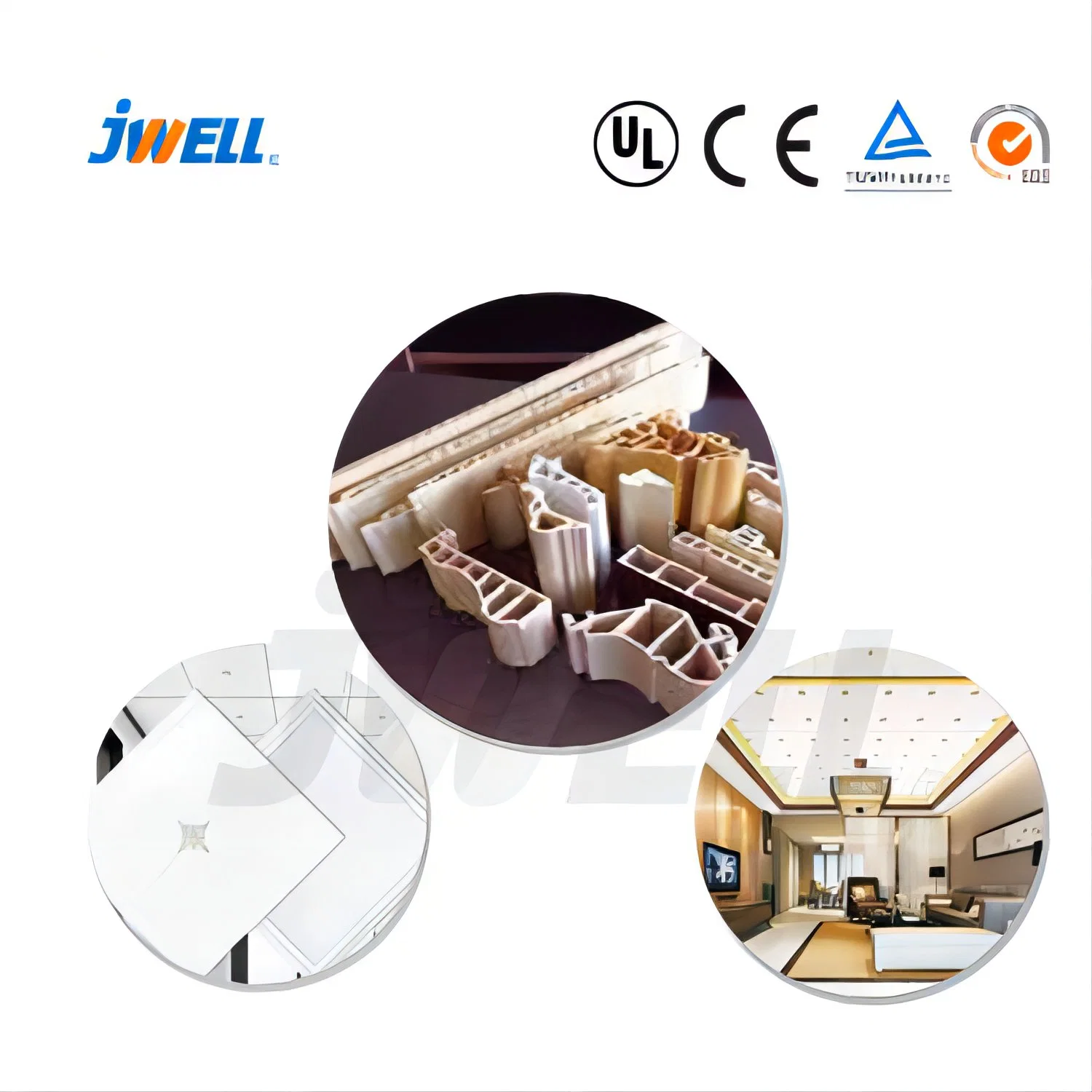 Jwell Wood-Plastic Quick Assembling Board Extrusion Line Ceiling Plate PVC Production Equipment