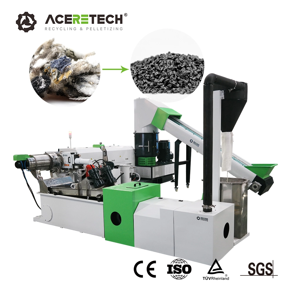 Aceretech PP Baby Diaper Non Woven Waste Compactor Plastic Pelletizing Machine