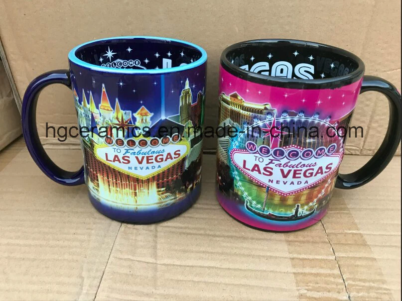 23oz Ceramic Mug, Las Vegas Ceramic Mug, Cotta Souvenir, Tourism Craft, 23oz Embossed Mug