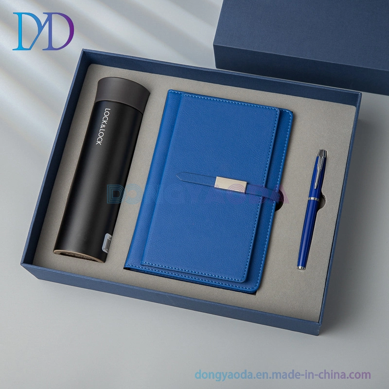 Le Buckle Insulation Cup Gift Box A5 Notebook Leather Meeting Book Anniversary Corporate Gifts