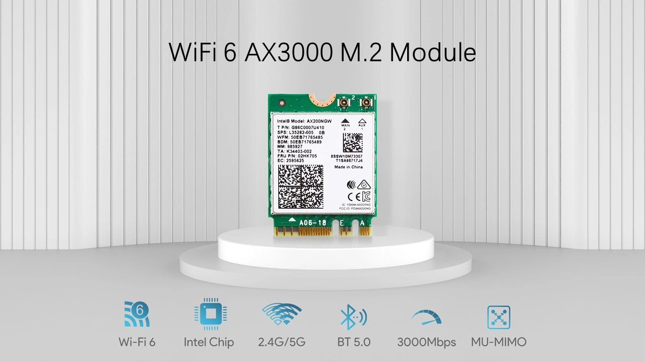 Winstars WiFi 6 Ax3000 M. 2 Module with Ofdma and Mu-MIMO