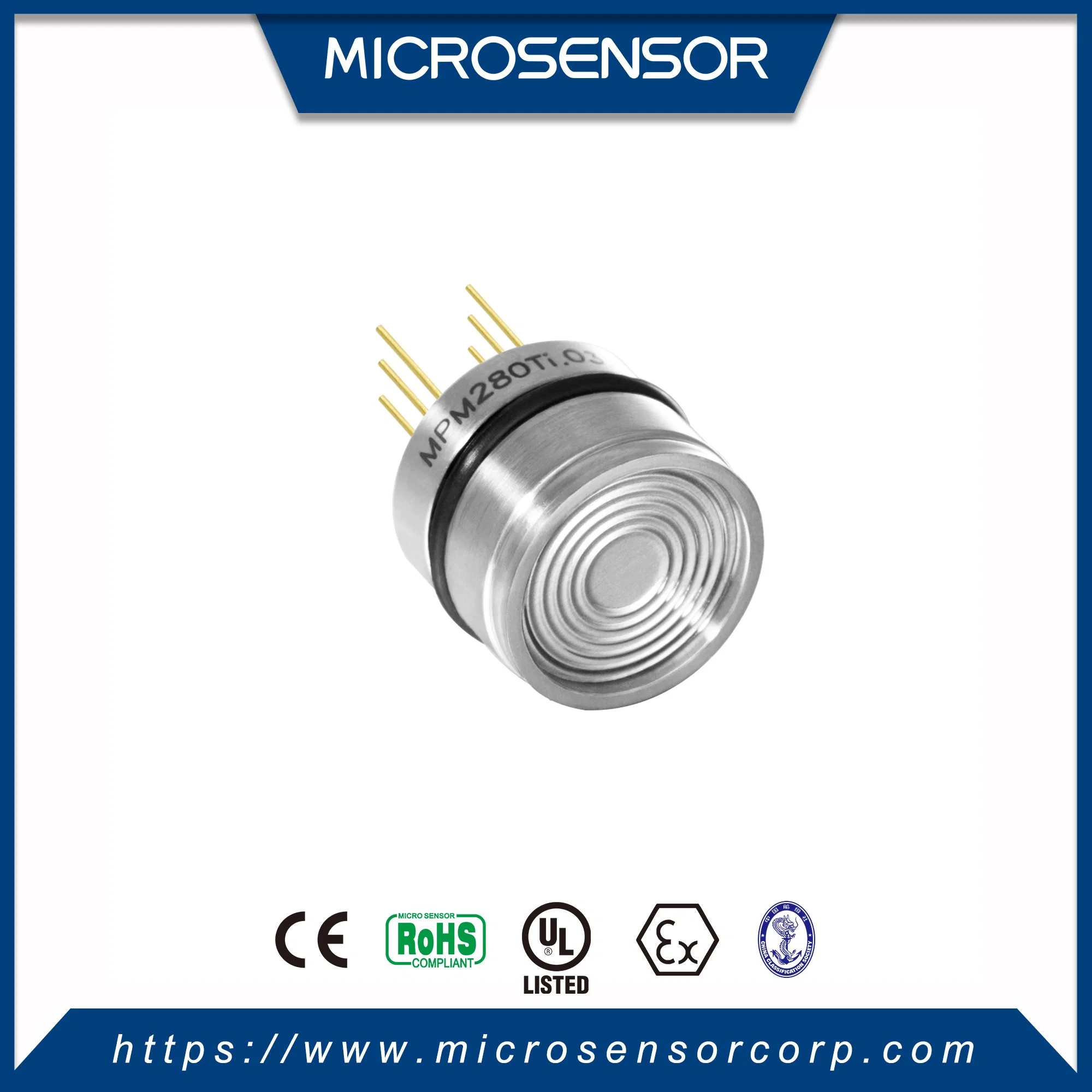 Air Accurate Stainless Steel Hydraulic Customized Piezoresistive Pressure Sensor MPM280