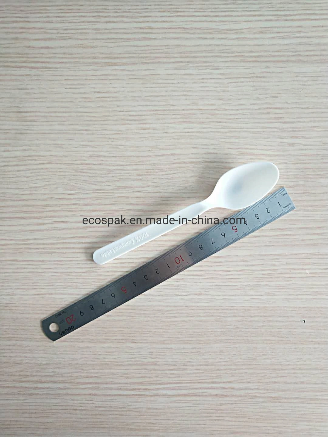 100% Biodegradable Convenient Disposable Plastic Cutlery Set Spoon for PLA