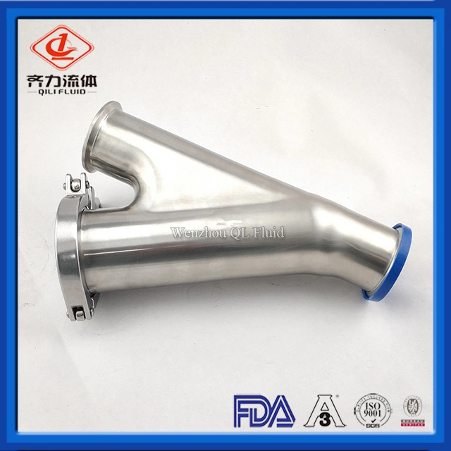 Sanitary Stainless Steel SS304 Hygienic Grade Clamp Connection Y Type Check Valve