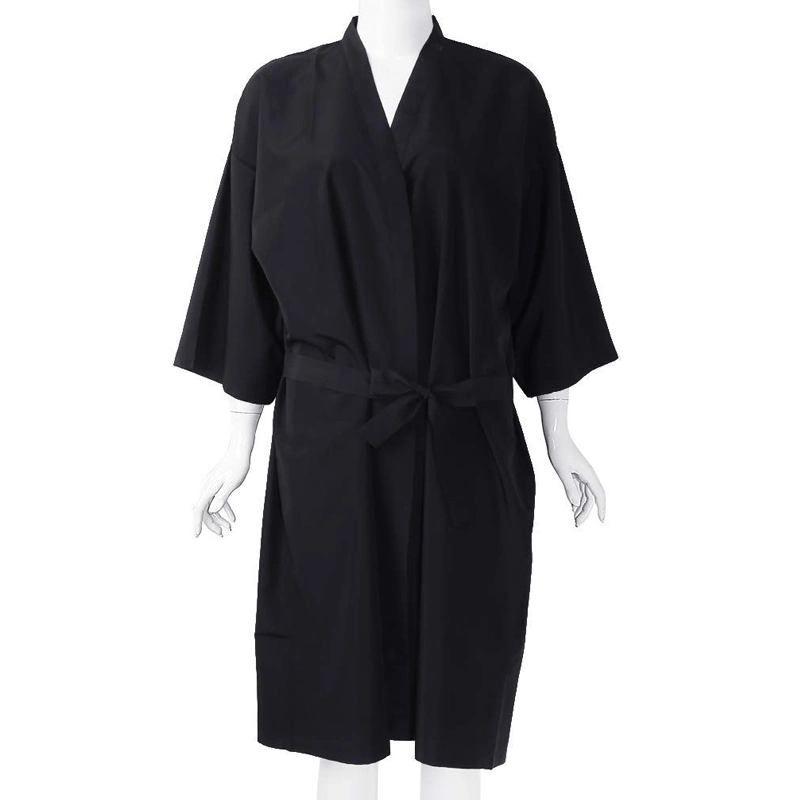 High-Quality Disposable PP SMS Nonwoven Kimono Bathrobe for SPA Center Bathrobe