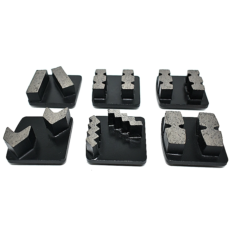 Herramientas abrasivas de segmento Zigzag para suelos con rectificado de diamante Redi Lock Molinillo