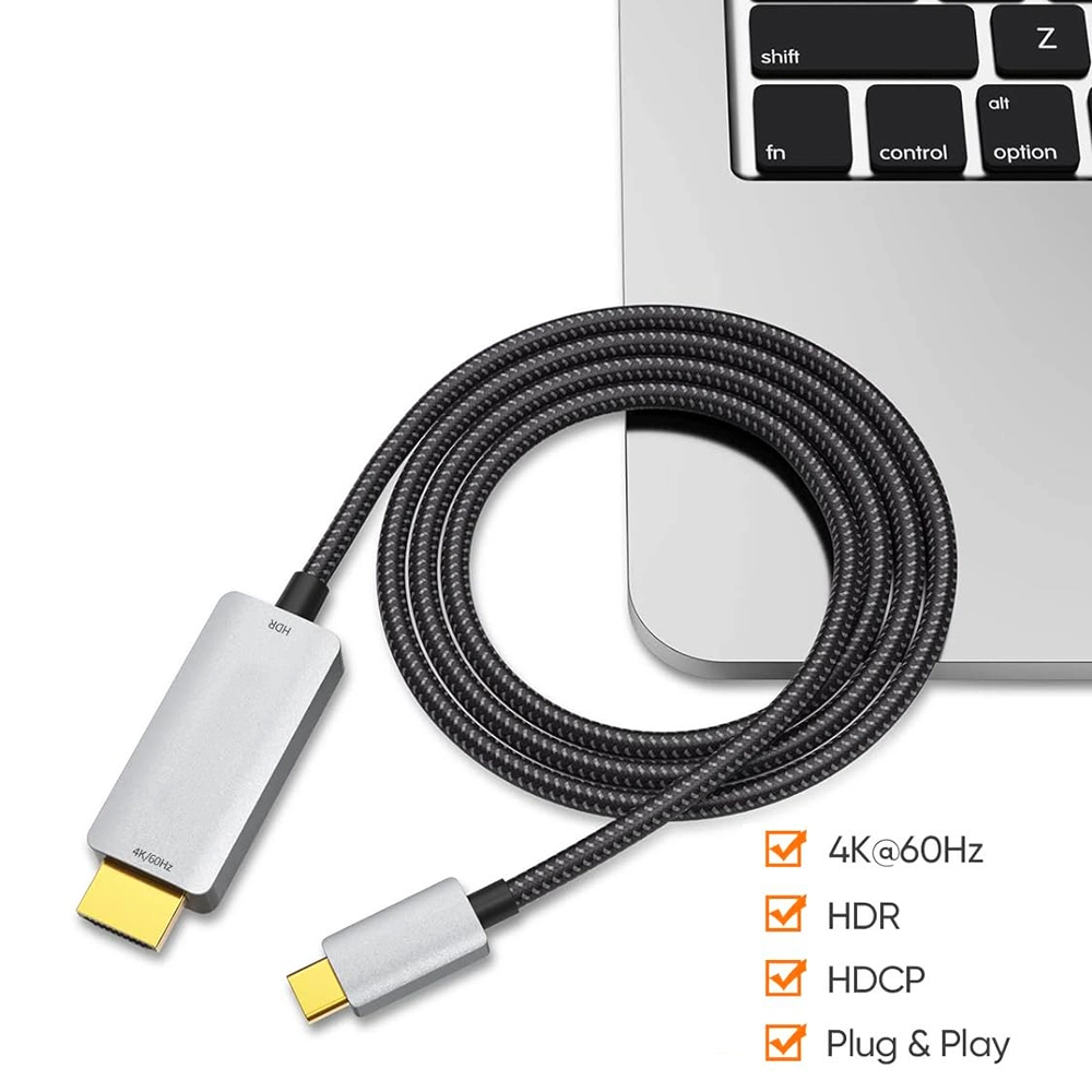 Cabo USB-C tipo C Kolorapus de alta velocidade 4K a 60 Hz para HDMI Para ligar o telefone ao televisor HDTV