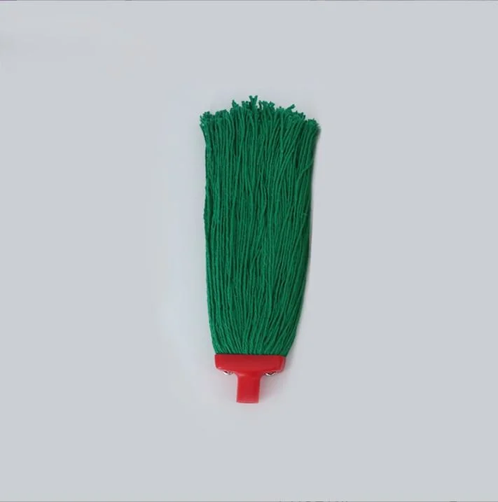 Spun Small Round Mop Press Wire Plastic Head Threaded Mop Replacement