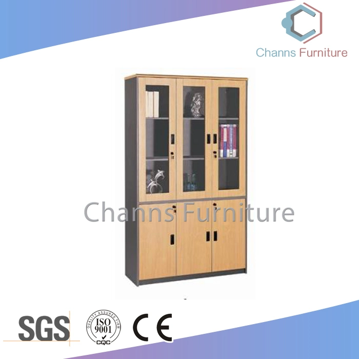 Muebles modernos de la puerta de cristal estantería, armario de madera para oficina (CAS-FC5405)