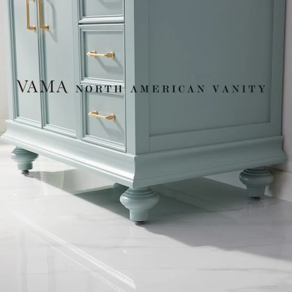 Vama 36 Inch Luxury American Solid Wood Single Sink Bathroom Vanity