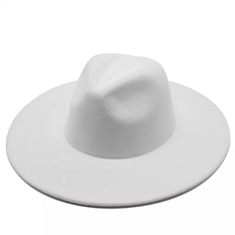 High quality/High cost performance Fashion Colorful Flat Felt Fedora Hat