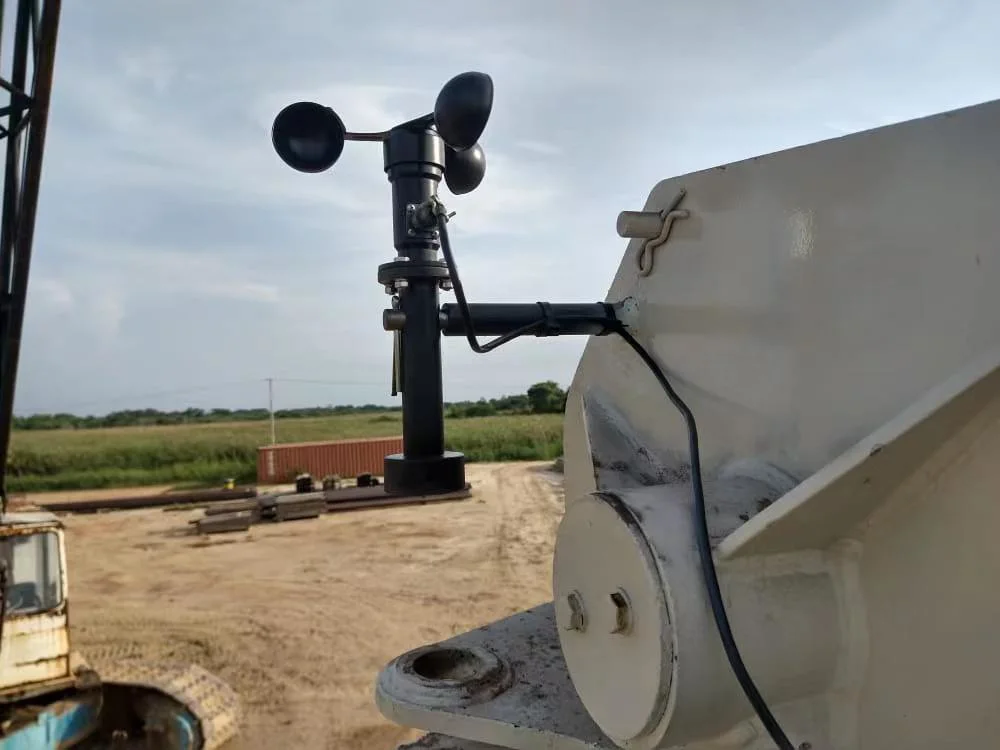 Anemómetro sensor de velocidad de viento grúa móvil grúa de orugas