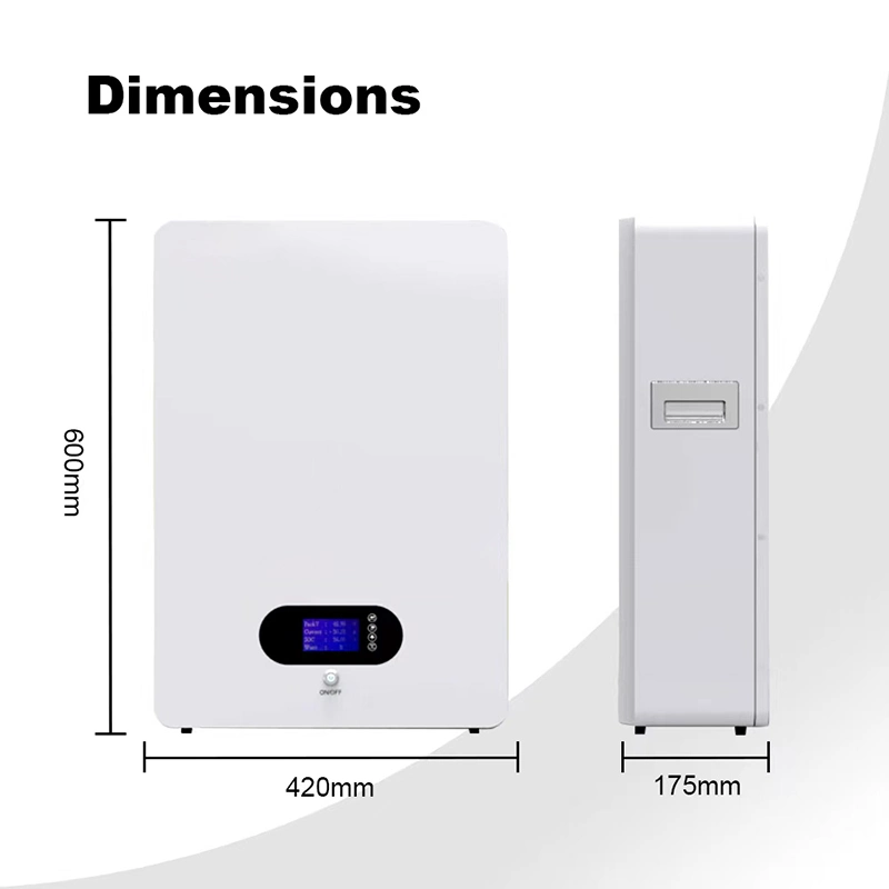 Erneuerbare Energie Powerwall Solar 51,2V 48V 100Ah 200Ah LiFePO4 Lithium Ionen-Akkus mit BMS