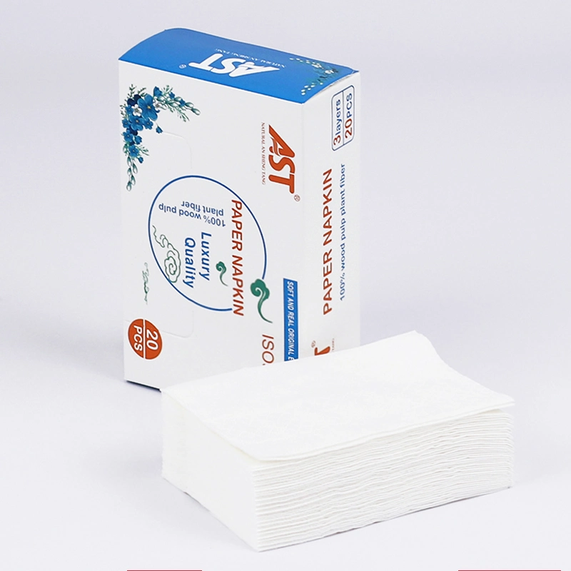 Private Label Box Packing 100 PCS Restaurant Hotel 3 Layers Toilet Paper Wet and Dry