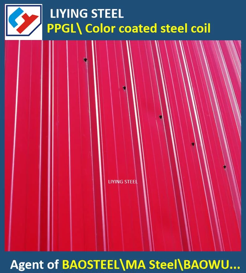 Baosteel ASTM, JIS, GB, AISI, DIN, BS de acero con recubrimiento de color PPGI