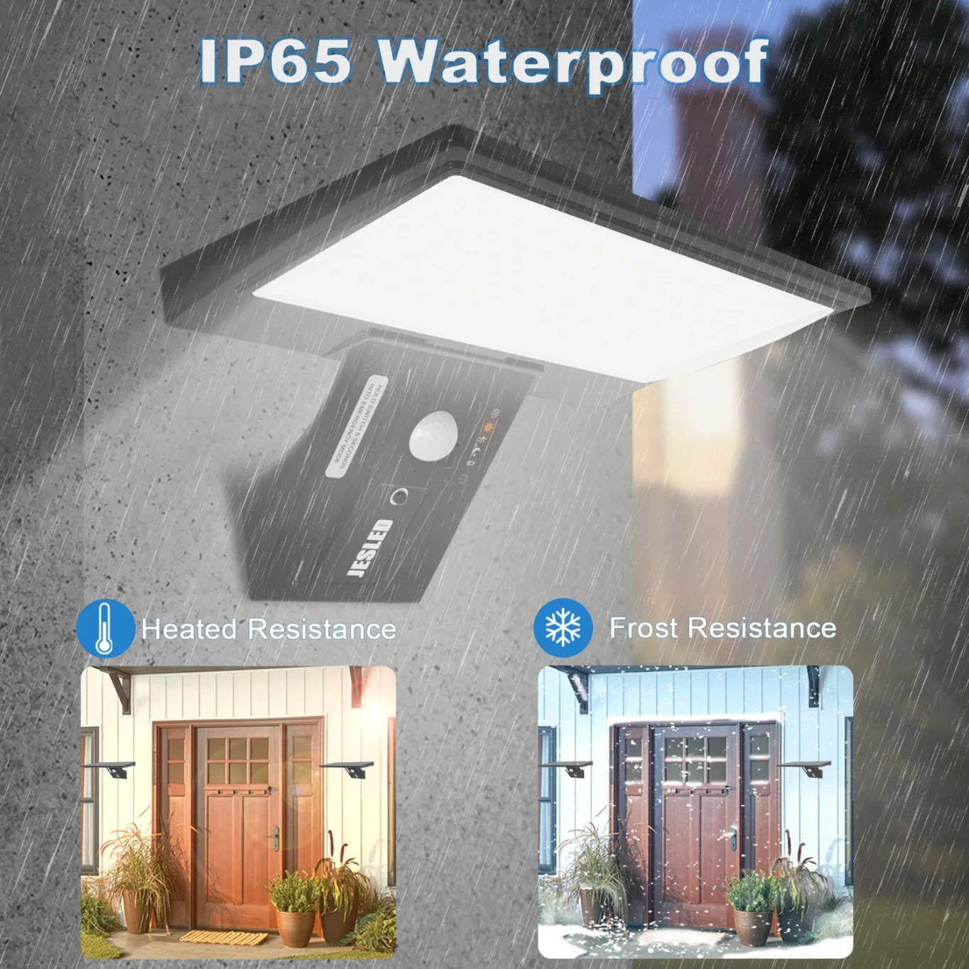 Jesled Outdoor Motion Sensor LED Flood Light IP65 Wasserdichter Garten Solarlampe für Yard Patio Garage