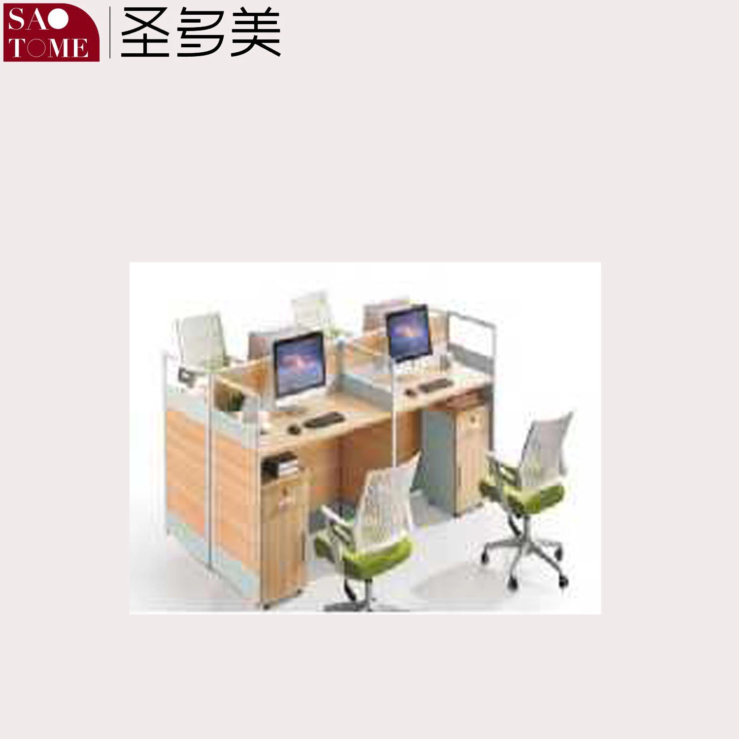 Office Furniture Same Direction Double Seat with Activity Cabinet Office Desk