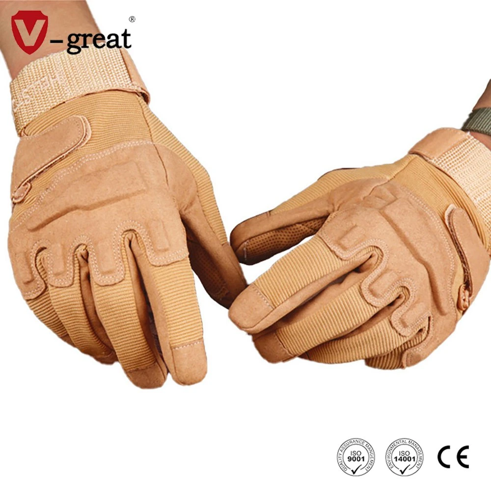 Wholesale/Supplier Custom Black/Khaki/Army Green Colors Protective Full-Finger Tactical Gloves