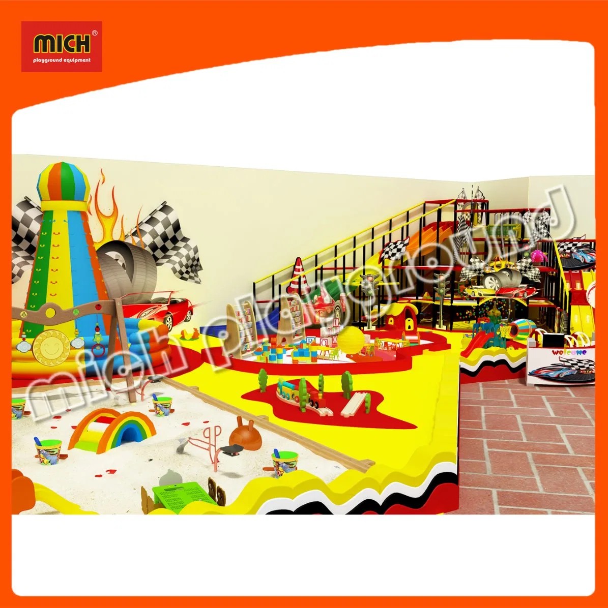 Interior macio de plástico de brinquedos para crianças playground para crianças 6622A