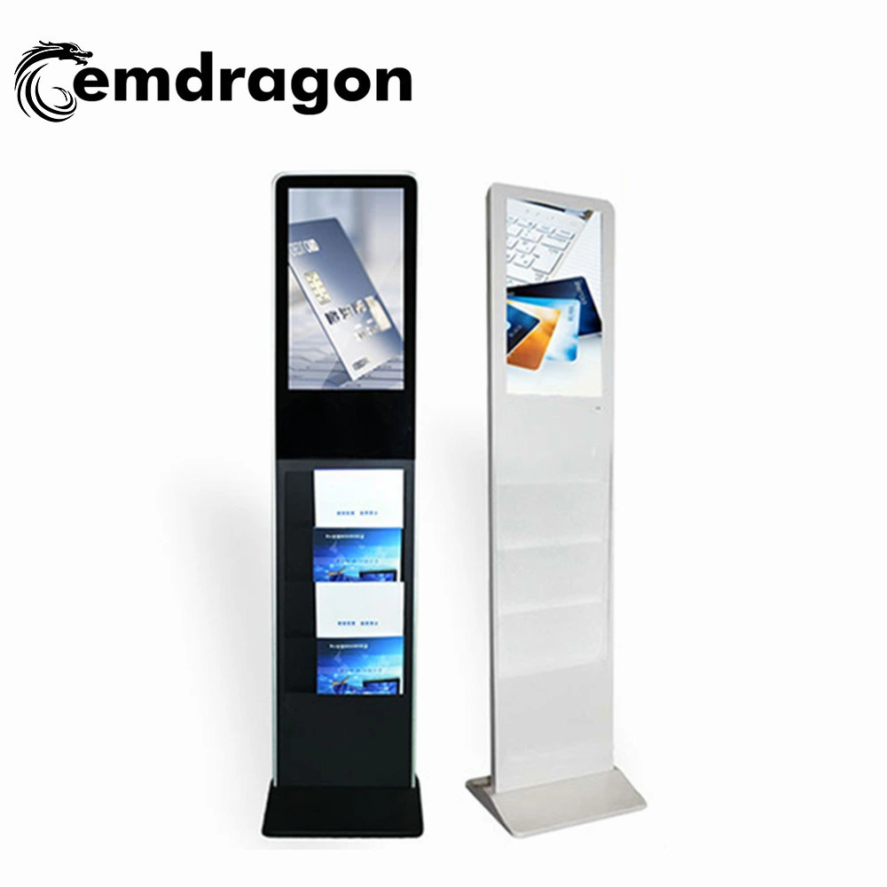 32 Inch Advertising Display Brochure Holder Self Service Digital Signege Advertising Screen Elevator Floor Standing Video Player