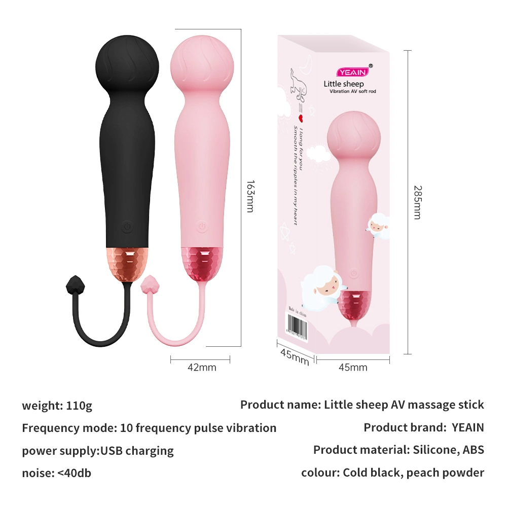 10 Speeds USB Rechargeable Magic Wand Massager AV Vibrator Clit Stimulation Squirt Vibe Sex Toys Sex Product