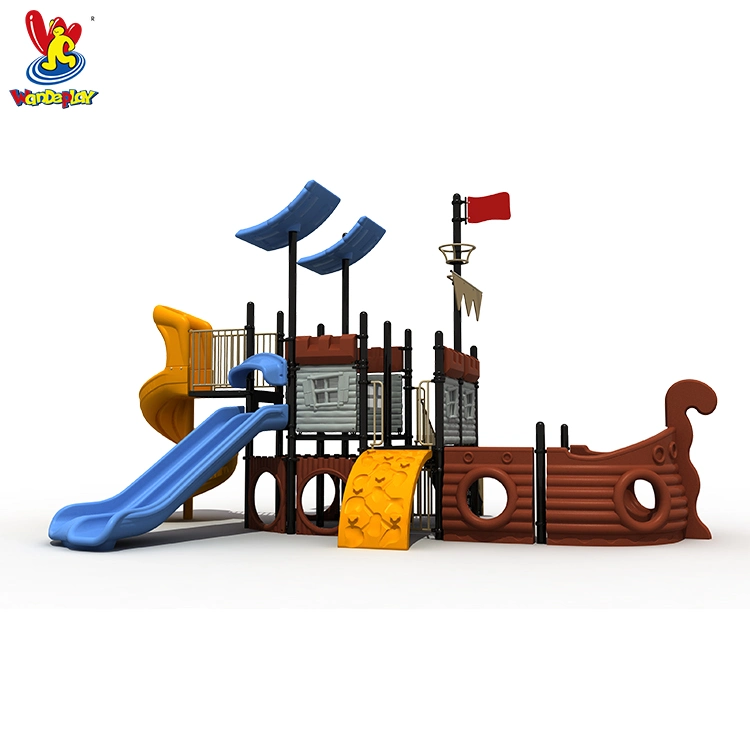 حديقة ترفيه كبيرة ألعاب مائية ألعاب الأطفال البلاستيك الشريحة القراصنة Ship Play Ground Outdoor Playsets Corsairs قارب ملعب معدات ل الأطفال