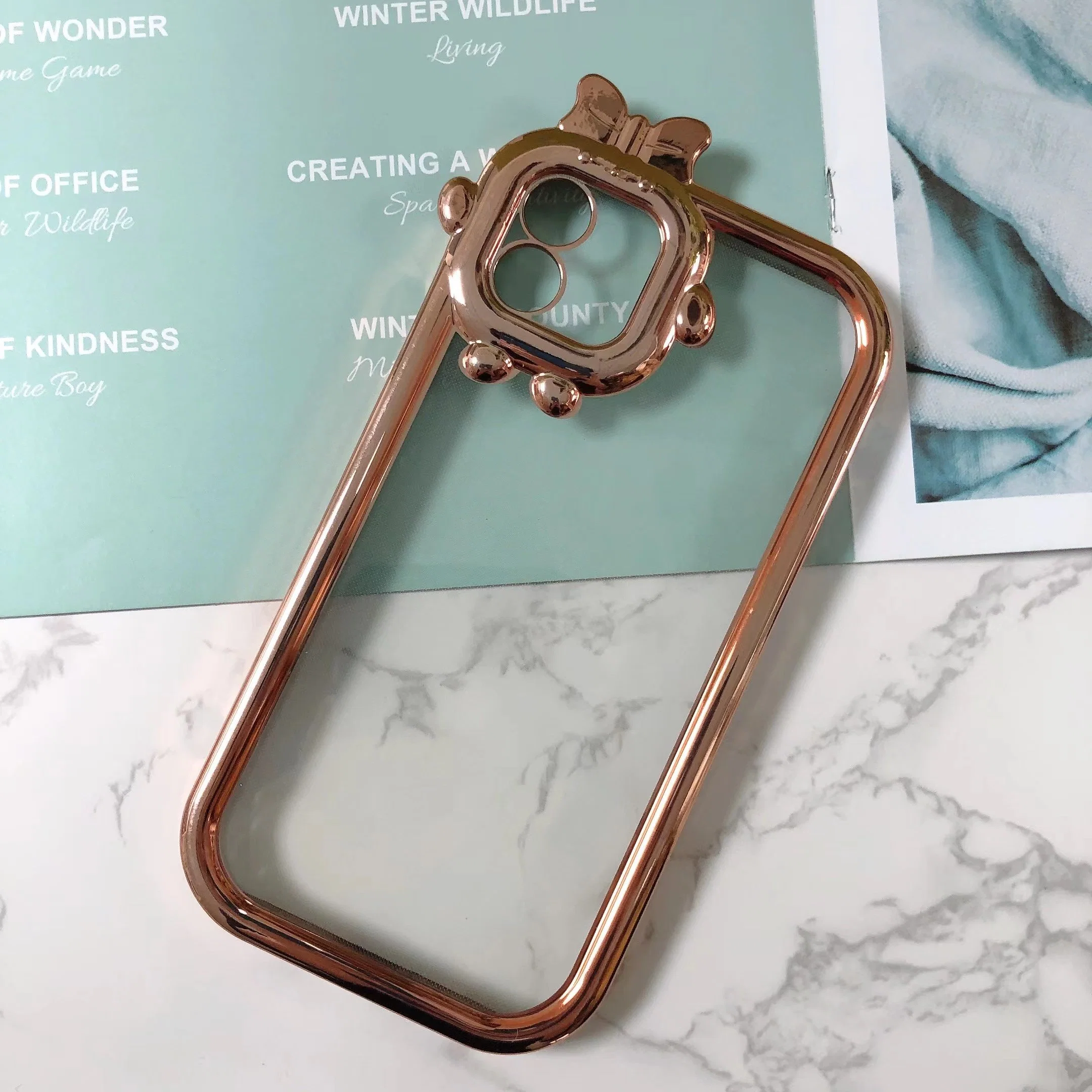 Sweetie Plated Transparent Phone Case for iPhone X/Xs/Xr/11/12/13/14