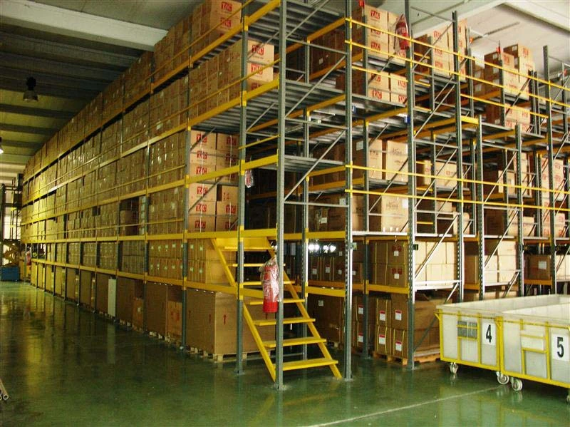 Customized Free Design Rack Multi-Tier Raised Mezzanine with Staircase Warehouse Storage Racks Shelving