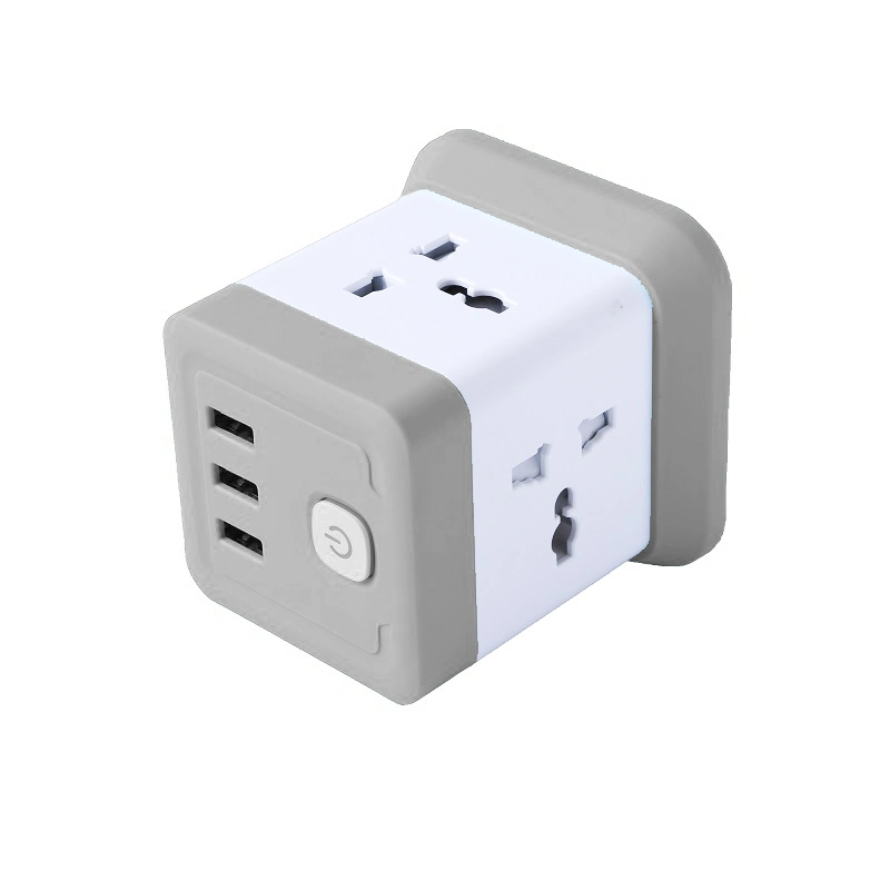 4 Gang Universal Outlet Power Strip Tower Electric Extension Socket Plug