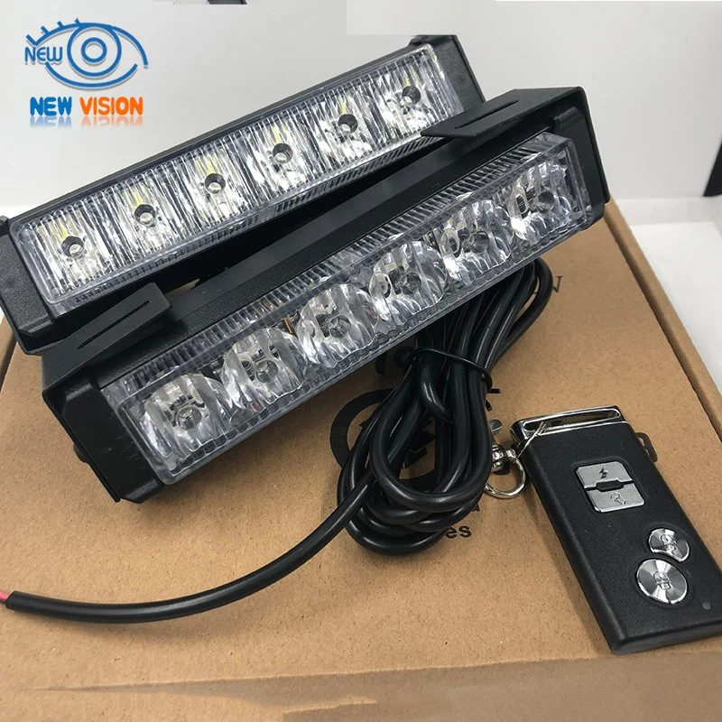 Car Truck Front Grille LED Strobe Flash Warning Light Auto LED Bar Emergency Light 12V Caution Lamp Daytime Running Lamp