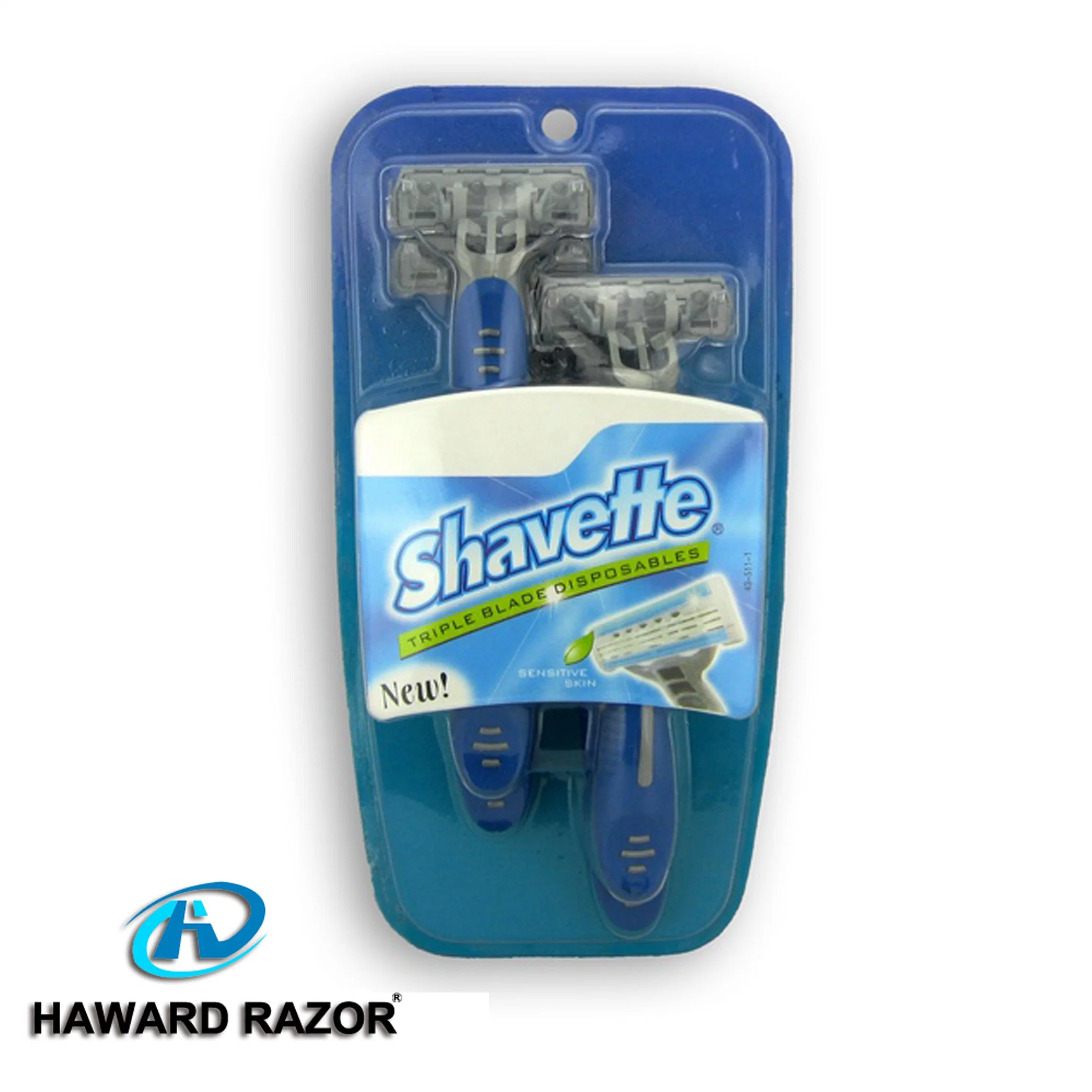 D317L سعر الجملة Triple Blade Razor حلاقة الراقص / الراقص تريبل قابل للاستخدام مرة واحدة شفرة من الفولاذ المقاوم للصدأ 3 شفرات سيدة والرجل