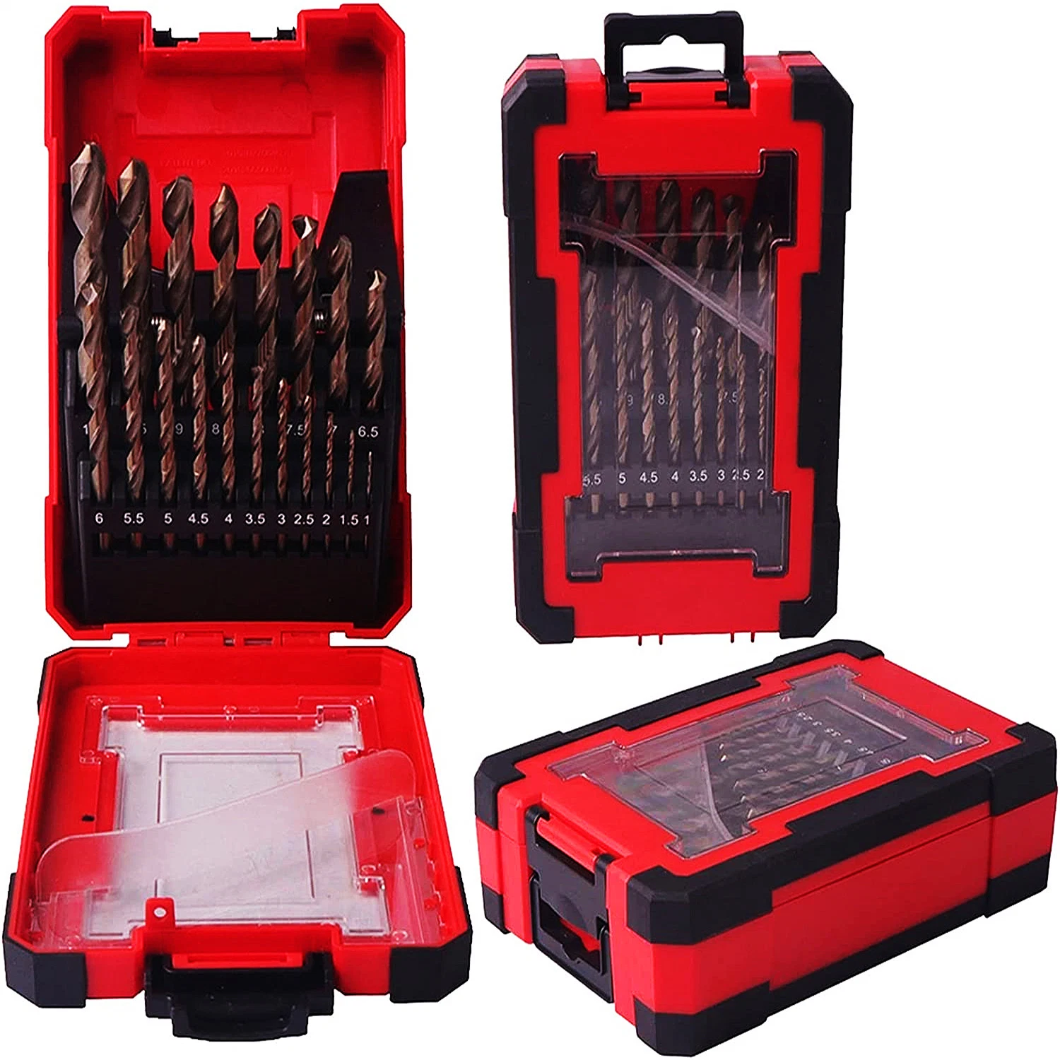 25PC M42 Kobaltbohrer-Set für Edelstahlbohrungen Bits Power Tools Zubehör Step Bits für Metall