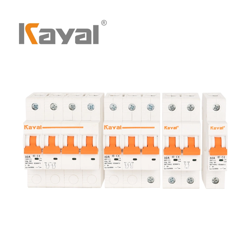 Kayal AC mini interruptor MCB Coste 3 Pole 32AMP Disyuntor de 63 amp.