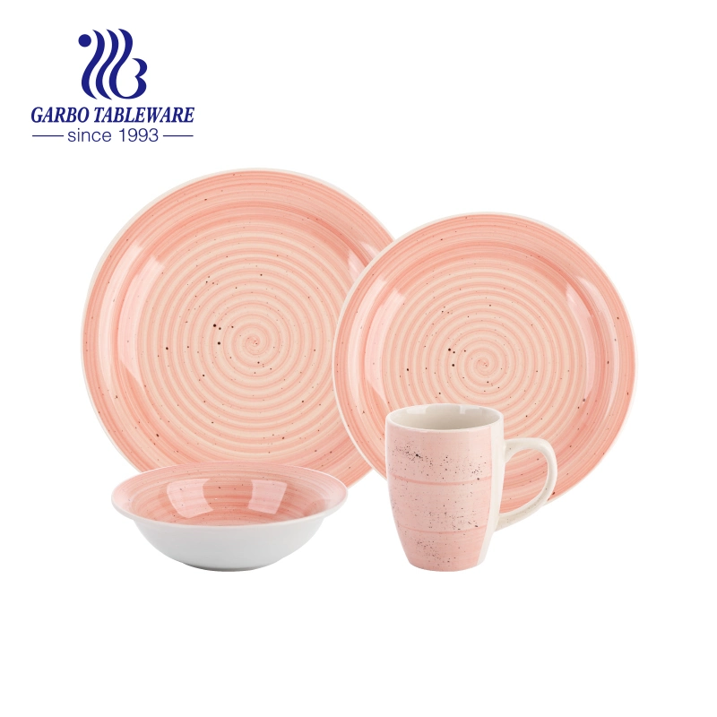 Color Box Packing Customized Color Logo 16PCS Ceramic Dinner Set