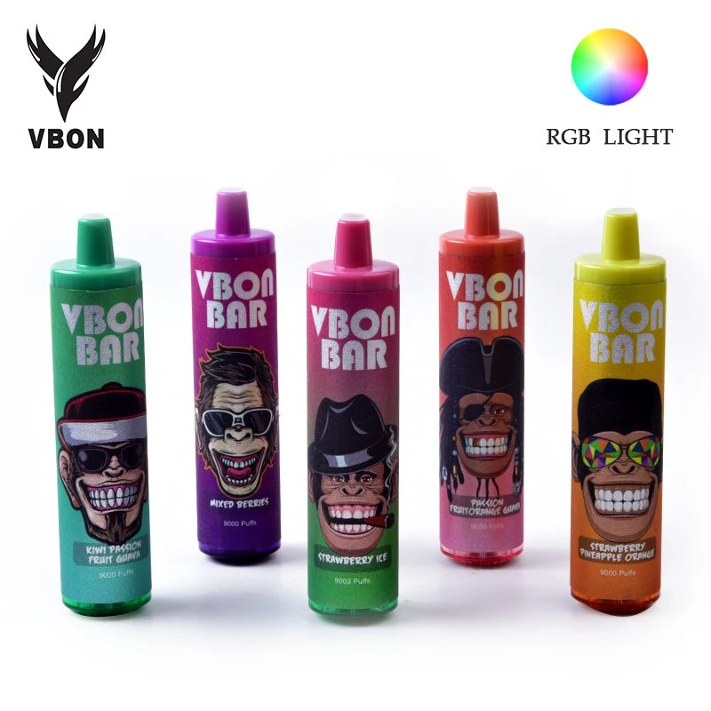 Vbon Bar RGB Light 9000 أطواق السجائر الإلكترونية الصغيرة لـ تسليم سريع من الاتحاد الأوروبي